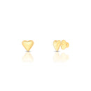 Brinco Infantil Coração em Ouro Amarelo 18k - fotografia de produto