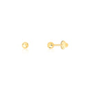 Brinco Infantil Esferas em Ouro Amarelo 18k - 3mm - fotografia de produto