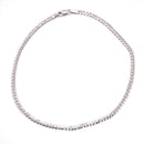Tornozeleira Elo Português em Ouro Branco 18k - 23 cm - fotografia de produto