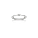 Anel Minimalista com Ponto de Luz em Ouro Branco 18k - fotografia de produto
