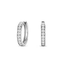 Brinco Argola Cravejada em Ouro Branco 18k - fotografia de produto