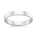 Anel Unissex Aro Reto em Ouro Branco 18k - fotografia de produto