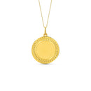 Colar Medalha Redonda em Ouro Amarelo 18k - fotografia de produto