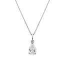 Pingente Gota com Zircônia em Ouro Branco 18k - fotografia de produto