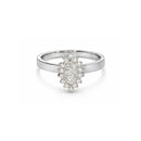 Anel Halo Navete em Ouro Branco 18k - fotografia de produto