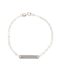 Pulseira Placa Personalizável em Ouro Branco 18k - fotografia de produto