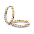Brinco Argola Cravejada em Ouro Amarelo 18k - fotografia de produto