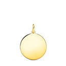 Pingente Medalha Redonda em Ouro Amarelo 18k - fotografia de produto