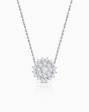 Colar Flor com Diamantes em Ouro Branco 18k - fotografia de produto