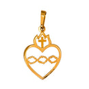 Pingente Sagrado Coração em Ouro Amarelo 18k - fotografia de produto