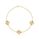 Pulseira Trevo em Ouro Amarelo 18k - fotografia de produto