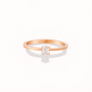 Anel Solitário Oval em Ouro Rosé 18k - fotografia de produto